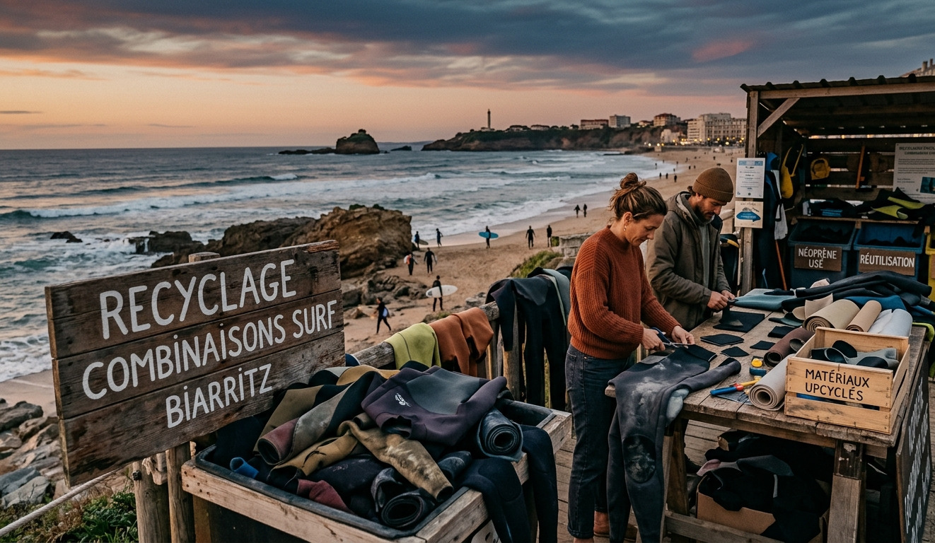À Biarritz, le recyclage des combinaisons de surf